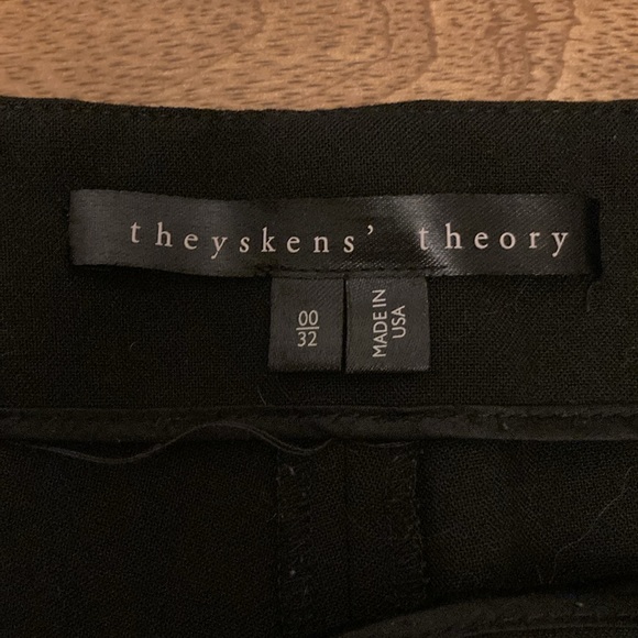 Theyskens for Theory black classic cigarette pants, size 00 - Picture 3 of 9